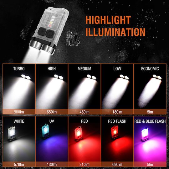Keanos Φακός LED IP65 με Μέγιστη Φωτεινότητα 900lm