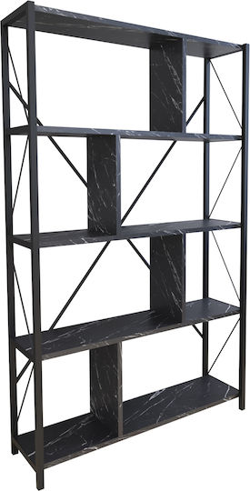 Βιβλιοθήκη Juma Μαύρη 90x26x150εκ.