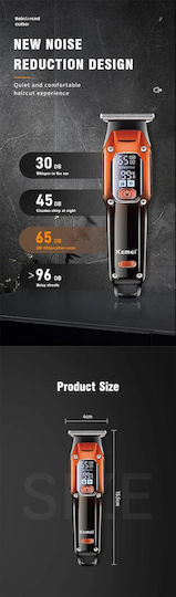Kemei Professionell Wiederaufladbar Haarschneidemaschine Orange KM-658