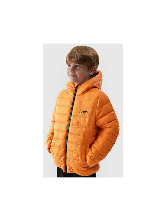 4F Kids Casual Jacket with Hood Orange