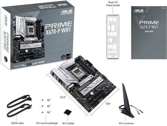 Asus Prime X670-P WiFi Motherboard ATX with AMD AM5 Socket