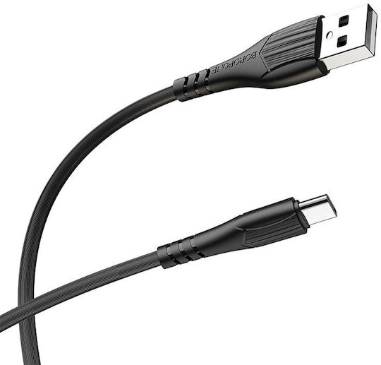 Borofone BX37 Braided USB-A la Cablu Lightning Negru 1m (BOR-BX37i-BK)
