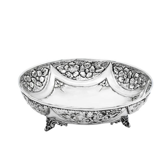 Savvas Design Decorative Bowl Silver 12.5x12.5x4cm