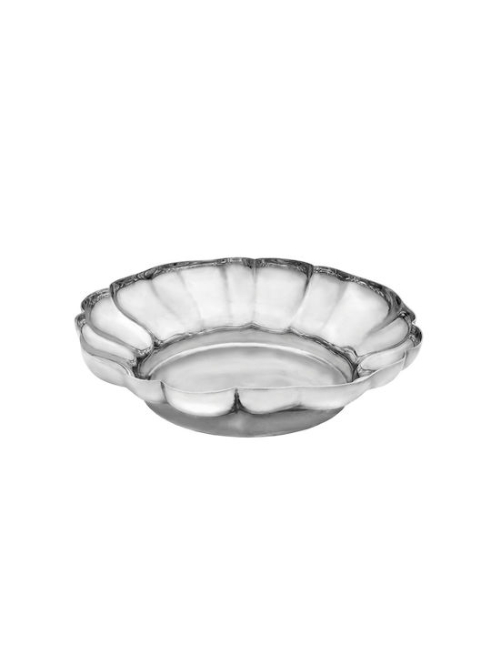 Savvas Design Διακοσμητικό Μπωλ Ασημένιο Ασημί 15x15x3cm