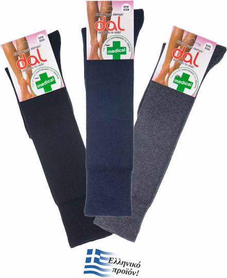 Dal Medical 1013L Calf High Socks Long Black