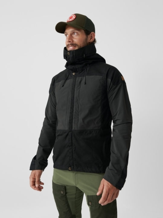 Fjallraven Herren Winter Jacke Lässig Schwarz