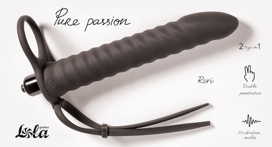 Lola Games με Διπλό Dildo και Δόνηση σε Μαύρο Χρώμα