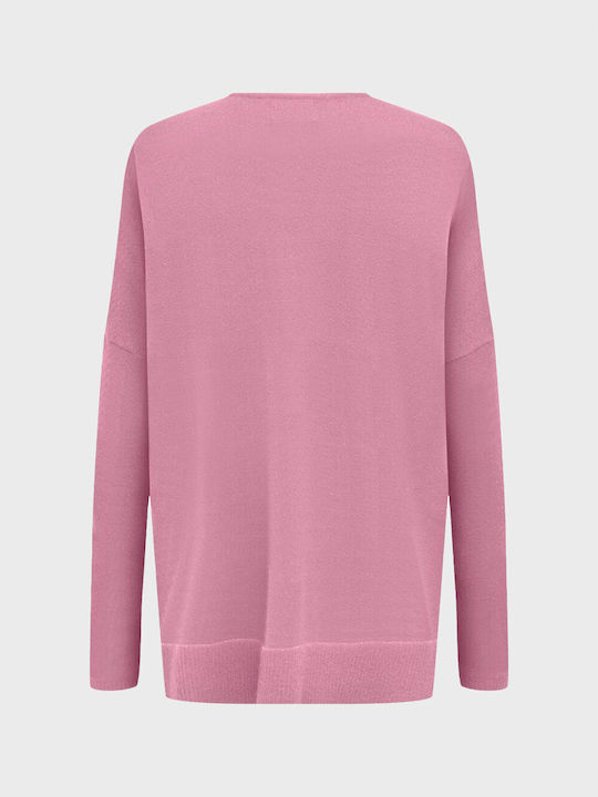 Only Women's Long Sleeve Sweater Pink