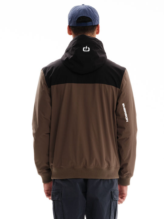 Winter Jacket Bomber Waterproof and Windproof Brown