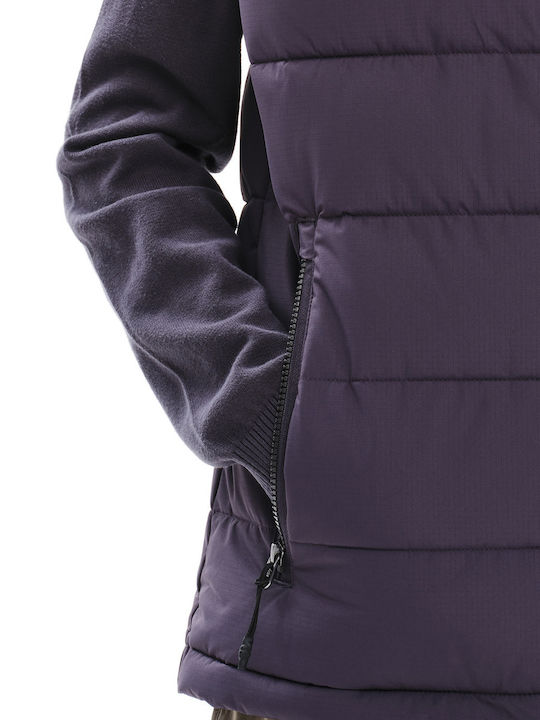 Sleeveless Jacket Puffer Waterproof Purple