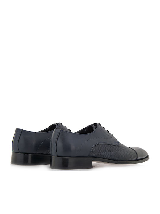 Leder Herren Oxfords Blau