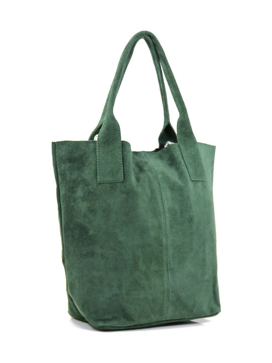 Passaggio Leather Women's Leather Shopper Shoulder Bag Green