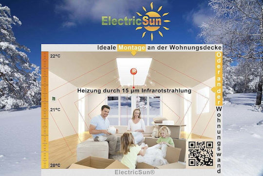 Electric Sun Konvektorheizung Wand 720W 120x60.2cm Weiß