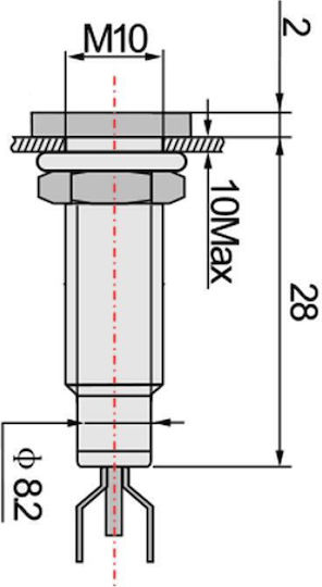 LED Indicator luminos Galben 10buc 02.011.0141