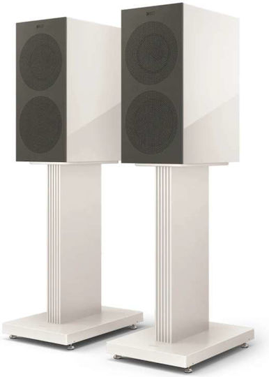 Kef R3 Meta SP4053A1AA Paar Hi-Fi Lautsprecher Buch selbst 180W 3 Anzahl von Fahrern B20xT33.6xH42.2cm. Weiß glänzend