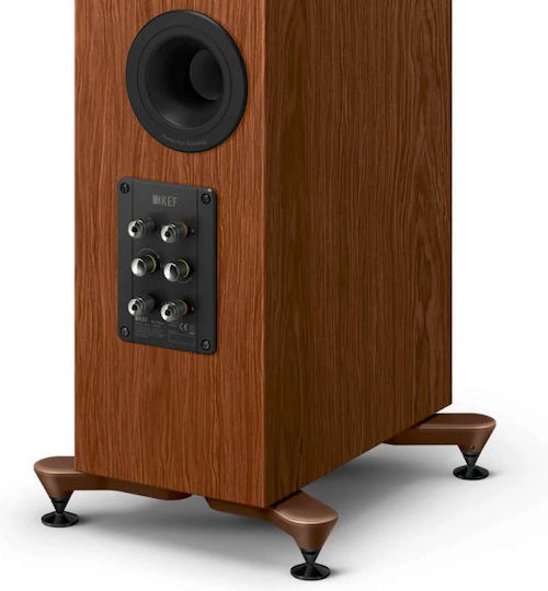 Kef R5 Meta Ζεύγος Ηχείων Hi-Fi Δαπέδου 200W 3 Δρόμων Π17.5xΒ34.35xΥ102.5εκ. Καρυδιά