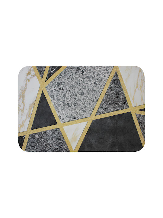 Keskor Non-Slip Bath Mat Triangle 53180-3 Black 60x40cm