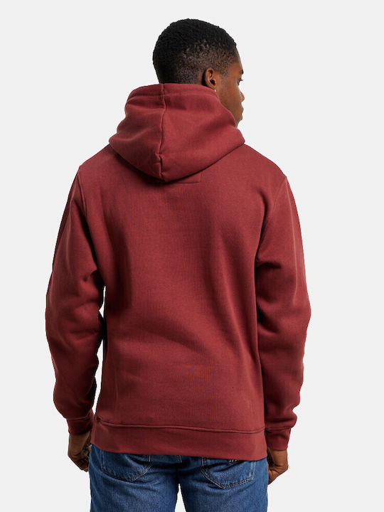 Rebase Men's Sweatshirt with Hood and Pockets Brick