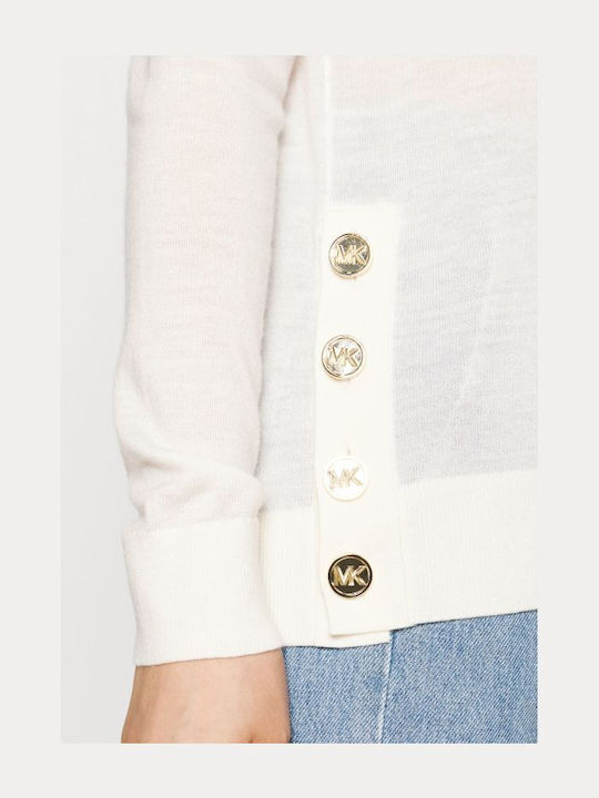 Women's Long Sleeve Sweater Woolen Turtleneck White