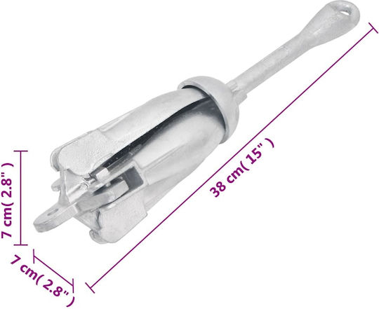 vidaXL Grapnel Anchor 2.5kg