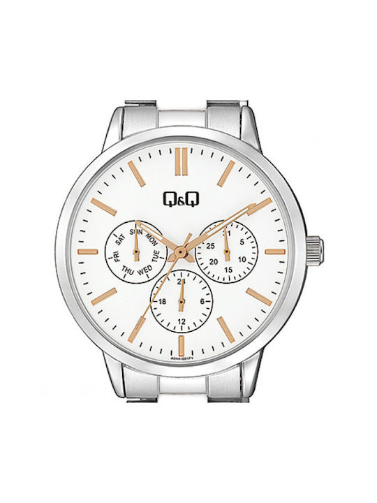 Q&Q Uhr mit Silber Metallarmband