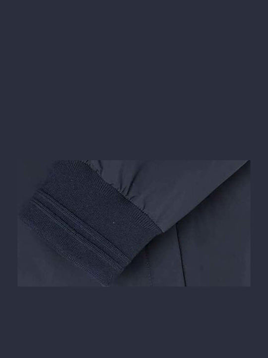 Winter Jacket Windproof Navy Blue