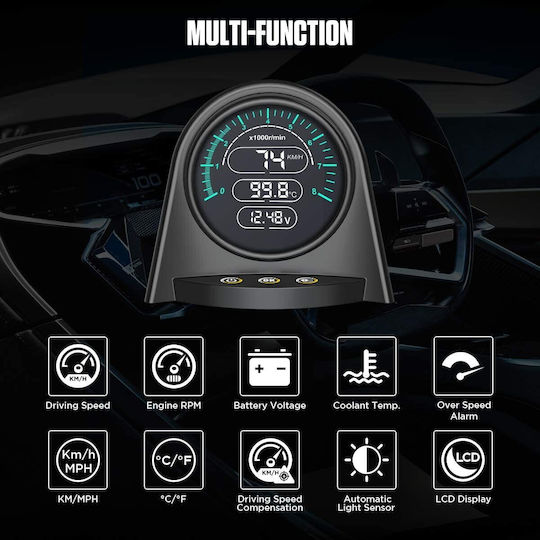Autool X70 Диагностичен инструмент за автомобили Дигитален OBD 2 с Кабел