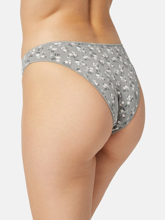 Miss Βαμβακερά Дамско Слип 3Pack без Шевове Каки