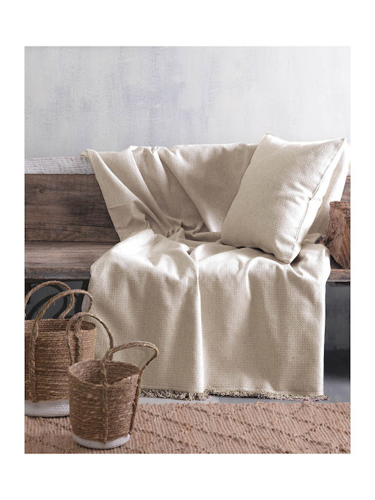 Rythmos Dekorativer Kissenbezug Luna aus 100% Baumwolle Burgundisch 40x40cm