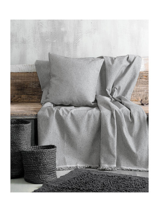 Rythmos Dekorativer Kissenbezug Luna aus 100% Baumwolle Burgundisch 40x40cm
