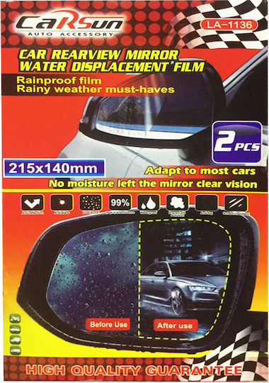 Protective Membranes for Car Mirrors 2pcs Transparent