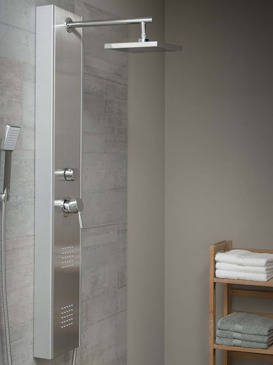 vidaXL Schütte Shower Column with Mixer Silver