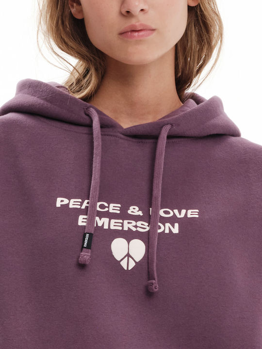 Women's Sweatshirt Hooded Purple