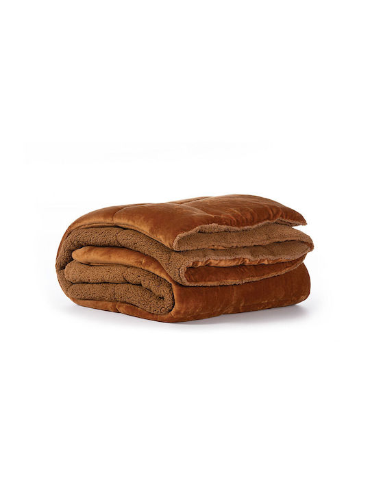 Nef-Nef Homeware Duvet Cover with Hollowfiber Filling Queen 220x240cm Singular Camel