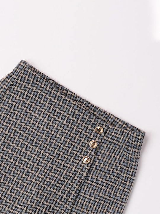 Kids Skirt Checked Beige