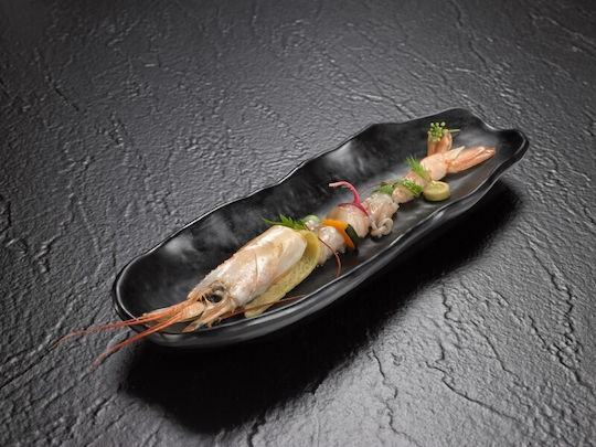 Leone Serving Platter Oval Black 26x26cm