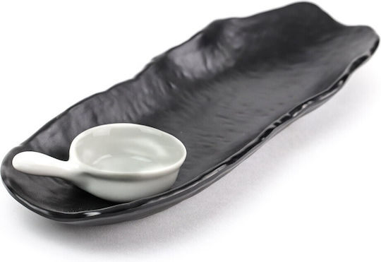 Leone Serving Platter Oval Black 26x26cm