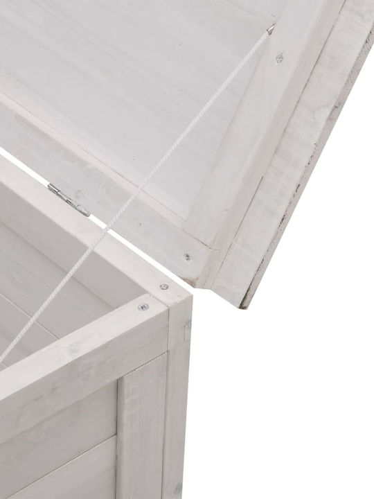 vidaXL Cutie de depozitare pentru exterior Lemn Alb L198.5xW50xH56.5buc