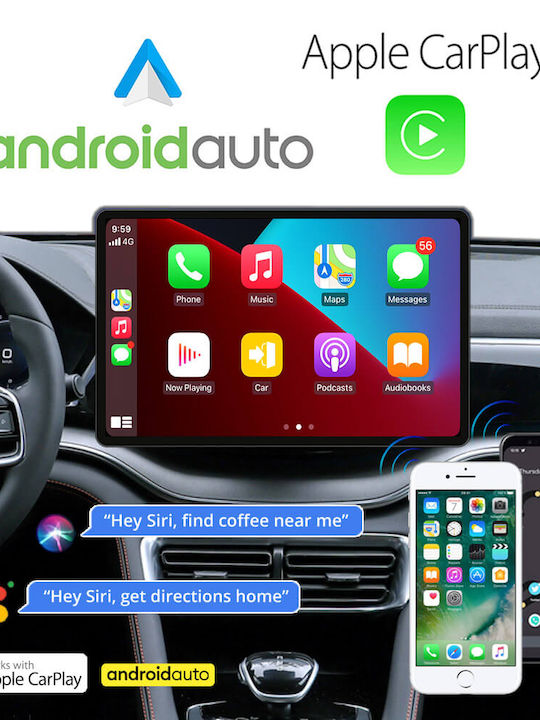 Ηχοσύστημα Αυτοκινήτου 1DIN (Bluetooth/USB/Apple-Carplay/Android-Auto) με Οθόνη Αφής 7"