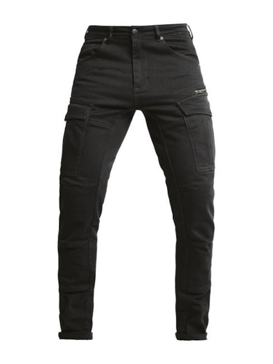 John Doe Men's Summer Cotton Motorcycle Waterproof Pants Black