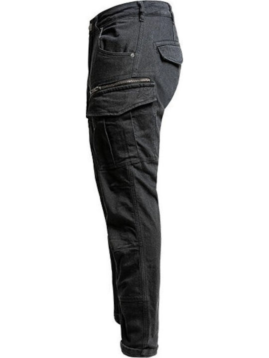 John Doe Men's Summer Cotton Motorcycle Waterproof Pants Black
