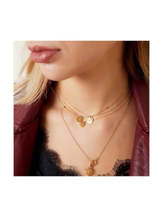 Necklace Zodiac Sign from Gold Plated Steel