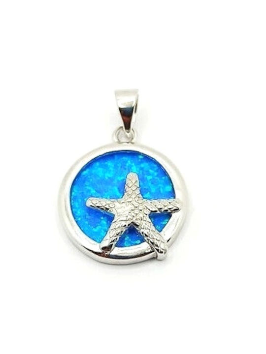 PS Silver Necklace with design Star from Silver