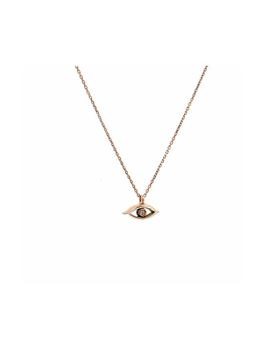 CHrysolithos Necklace Eye from Gold 14K