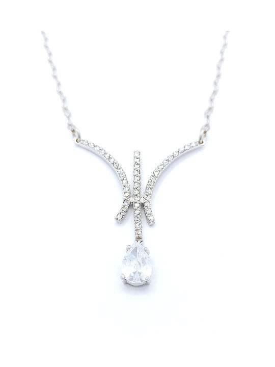 PS Silver Necklace from Silver with Zircon