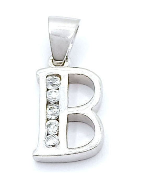 PS Silver Necklace from Silver with Zircon