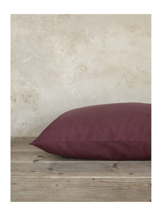 Nima Sheet Super-Double with Elastic 165x205+35cm. Unicolors Deep Bordeaux