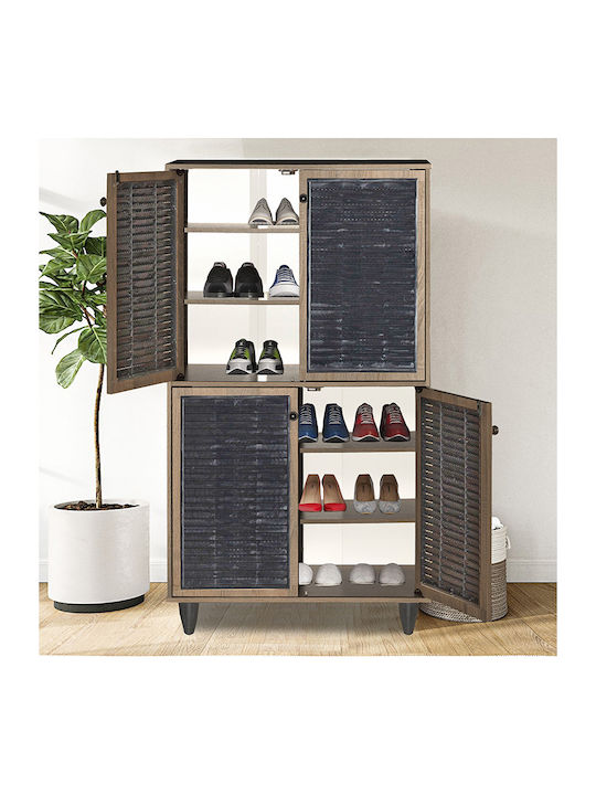 Ronan Wooden Shoe Organizer Brown 70.5x35x122cm