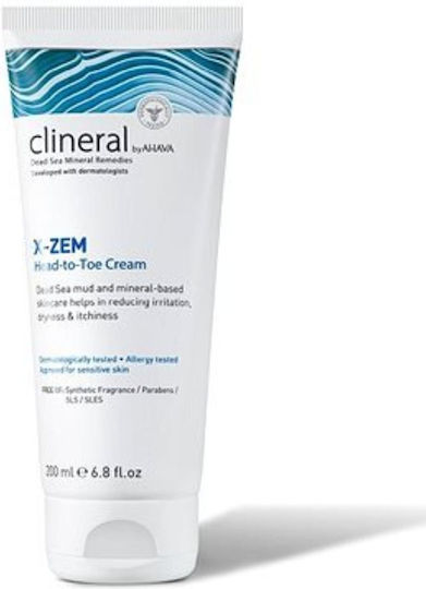 Ahava Clineral X-Zem Ενυδατική Κρέμα Σώματος για Ξηρές Επιδερμίδες 200ml
