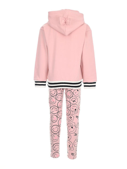 New College Kids Set with Leggings Winter 2pcs Pink